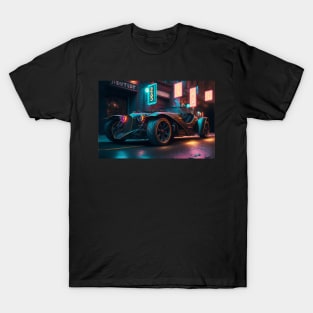 Cyberpunk with Steampunk Car T-Shirt